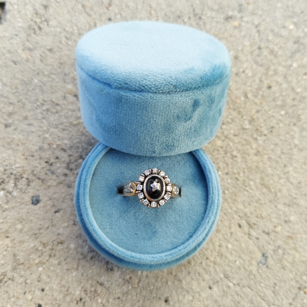 Dark Star 18k Rose Gold Ring 8.5